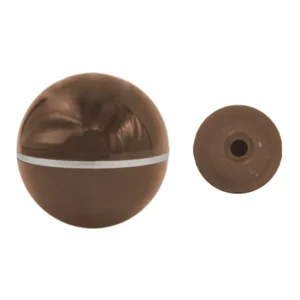 Pommeau levier vitesse marron bague chromée